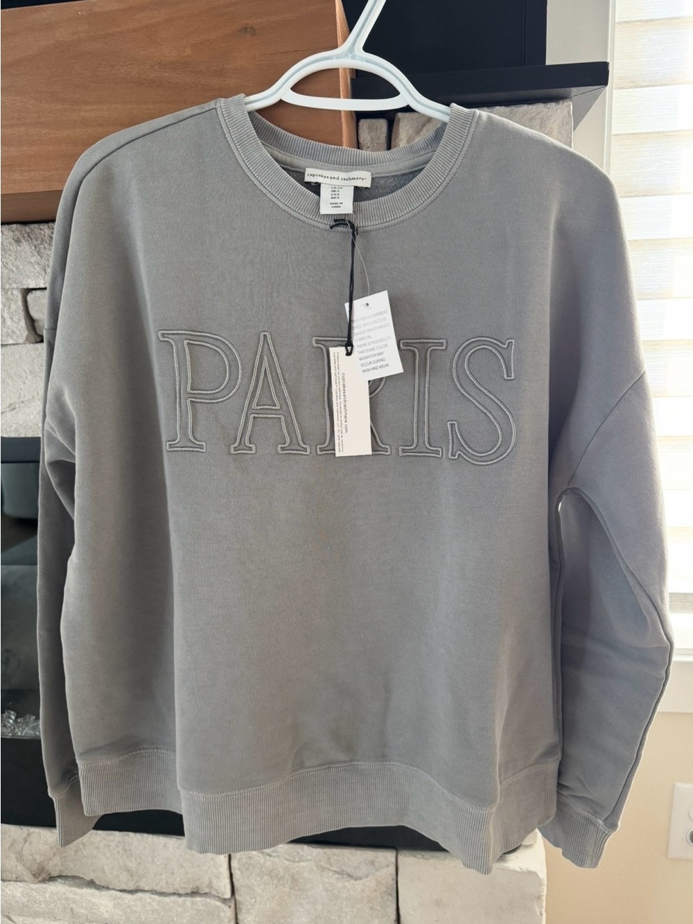 Cupcakes and Cashmere Paris Sweatshirt Size S NEW